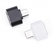 Переходник USB OTG (мама) - microUSB белый