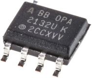 OPA2132UA быстродействующий ОУ с входным каскадом на полевых транзисторах, 2-х канальный, SO8