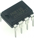 Микросхема PN8136, ШИМ-контроллер со встроенным ключом, 650В/0.8А 60кГц, 12Вт
