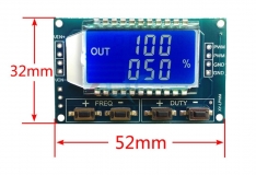 Генератор сигналов PWM регулируемый, с LCD дисплеем, 1Гц-150КГц, питание 3,3В-30В