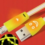 Кабель micro USB - USB 1м с цветной RGB подсветкой