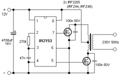 IR2153PBF, Самотактируемый полумостовой драйвер, 8-DIP