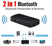 Bluetooth приемник - передатчик v4.2 2-в-одном, 3.5мм AUX вход и выход, поддержка aptX, A2DP, AVRCP, встроенный аккумулятор