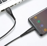 Кабель USB Lightning 8pin - USB 1м, максимальный ток 2.4А, защите от изломов, Floveme, для Apple iPhone Ipad