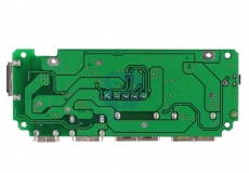 Модуль для Power Bank зарядное устройство с двойным USB 5В 2*2.4A с LED-индикацией, вход Micro/Type-C/Lightning USB 3.0-4.2В