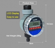 Автоматический электронный таймер Aqualin для систем орошения и полива с ЖК-дисплеем и шаровым клапаном на шланг 3/4