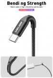 Кабель USB Type C - USB 3м, максимальный ток 2.4А, с защитой от изломов, USLION