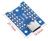Переходник USB Type C - DIP 12pin шаг 2,54мм размер 27.7*19.5мм