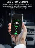 Автомобильный Bluetooth 5.0 FM-передатчик с MP3-проигрывателем и двойным зарядным устройством USB Quick Charge QC3.0, 5В 3А, 9В 2А, 12В 1.5А, TOPK