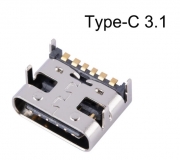 Разъем USB Type C 3.1 на плату, 6 контактов (SMT, для телефонов, планшетов...)