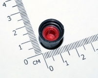 Ручка из пластика красная, черный корпус (одноместные, двухместные потенциометры, высокое качество)