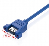 Кабель удлинительный USB 3.0 - USB 3.0 30 см с ушками крепления (28мм)