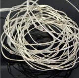 Новогодняя гирлянда светодиодная Капельки (20 светодиодов капелек прозрачный белый теплый цвет), длина 1,9 метра, прозрачный провод, питание 1хCR2032