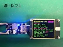 DC-DC фиксированный преобразователь MH-KC24-2, вход 6-32В, выход 5-9-12В, протоколы QC2.0, QC3.0, MTK PE1.1/2,0, Apple, Samsung AFC, Huawei FCP, Spreadtrum SFCP, ток 0-3.4А, 2 USB порта