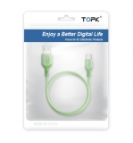 Кабель USB Type C - USB 1м, максимальный ток 3.0А, защите от изломов, TOPK