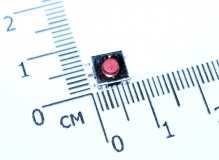 Кнопка тактовая SMD 6 * 6 * 3,1 мм IT-1157BHNP-160G-G (DTSMW-66N-V-T/R) (красная, с заземлением)