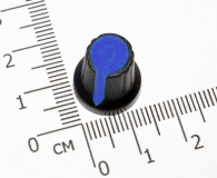 Ручка из пластика синяя (одноместные, двухместные потенциометры, высокое качество)
