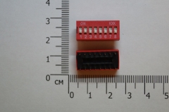 Тумблер 8 8P 2,54 мм шаг DIP-переключателя (красный)