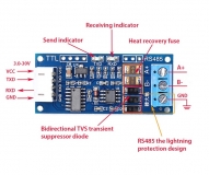Преобразователь уровня TTL to RS485 Adapter Module, 0 в ~ 30 В