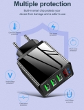 Адаптер питания - зарядное устройство AC 100-240В - DC 5В 3А три порта USB с вольтметром