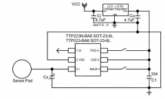 TTP223-BA6 (маркировка 223EB) микросхема сенсорного выключателя, SOT23-6L