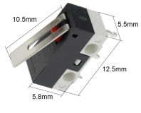 Микропереключатель WK-01-TZ13 12.6*6.5*5.7 мм 1M 3 контакта 125V 1A