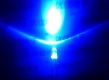 Светодиод ярко-синий 5мм, 2.5В, 4 мА-14 мА(прозрачный корпус), 460-470nm