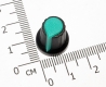 Ручка из пластика зеленая (одноместные, двухместные потенциометры, высокое качество)