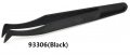 Пинцет 93306 VETUS с изогнутыми концами, черный, антистатический пинцет из пластмассы, 12 см