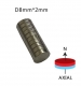 Неодимовый магнит (диск) NdFeB D8 x h1.7 мм