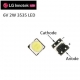 Светодиод SMD LG innotek 3535 LED LATWT391RZLZK ультра яркий белый цвет 2Вт  6В - 6.8В 250-500мА (аналог)