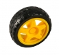Пластиковое колесо с резиновой покрышкой  предназначено для установки на валы мотора-редуктора 1:48