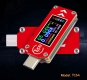 Электронный портативный USB Type-C тестер TC64 с полноцветным ЖК дисплеем (напряжение, ток, мощность, емкость, температура)