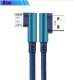 Кабель micro USB - USB 1м угловой, ток 2А, повышенная прочность, отделка джинсовая ткань