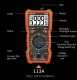 Мультиметр RICHMETERS RM113A с измерением HFE, напряжения, тока, сопротивления, NCV-сенсором, фонариком и магнитным креплением
