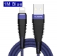 Кабель USB Lightning 8pin - USB 0.5м, максимальный ток 3А, защите от изломов, INIU, для Apple iPhone Ipad