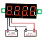 Бескорпусной электронный встраиваемый вольтметр 0В-100В (красный, 4 разряда) 0.36