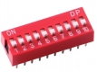 Тумблер 10 10P 2,54 мм шаг DIP-переключателя (красный)